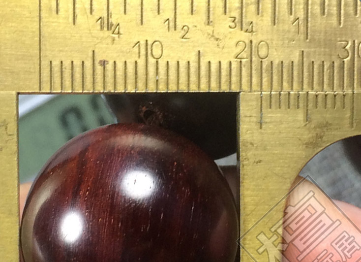 小叶紫檀手串达到了21mm